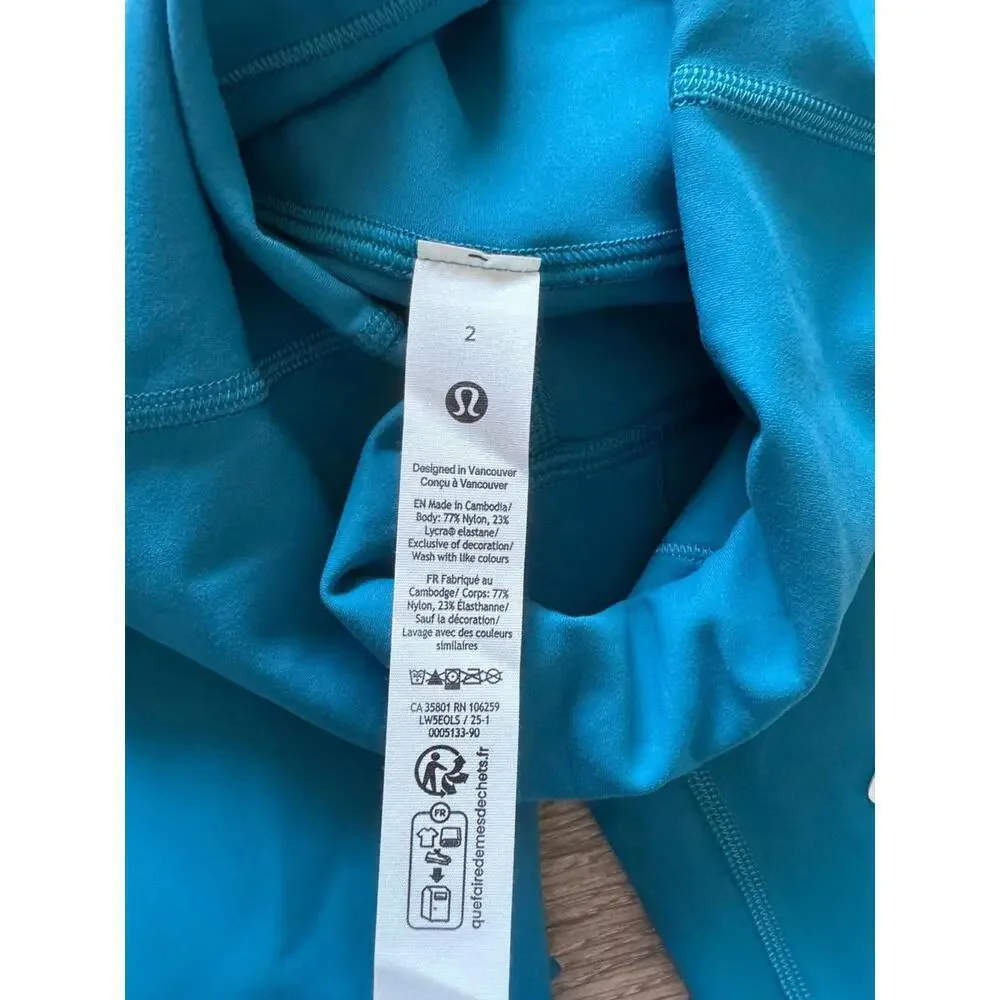Lululemon Wunder Train High Rise 28” Hawaiian Blue Size 2 NWT